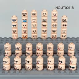 Hot 56pcs/lot Mini Figure Creative Head Faces Laugh Cry Cute Facial Expression Bricks Building Blocks Model Kids Toys Gifts