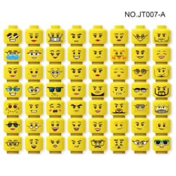 Hot 56pcs/lot Mini Figure Creative Head Faces Laugh Cry Cute Facial Expression Bricks Building Blocks Model Kids Toys Gifts