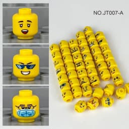 Hot 56pcs/lot Mini Figure Creative Head Faces Laugh Cry Cute Facial Expression Bricks Building Blocks Model Kids Toys Gifts