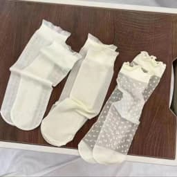 1/3pairs Women Summer Socks Mesh Lace Sexy Ultra-thin Transparent Soft Short Sock Stretch Ankle Lolita Sox Harajuku Retro Sock