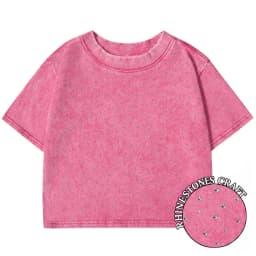 100% Cotton Washed T-Shirts For Women Loose O-Neck Crop Tops Y2k Street Female Clothes Summer Casual Vintage Short Sleeve Tees