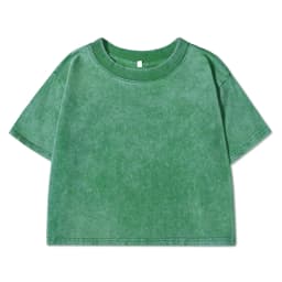 100% Cotton Washed T-Shirts For Women Loose O-Neck Crop Tops Y2k Street Female Clothes Summer Casual Vintage Short Sleeve Tees