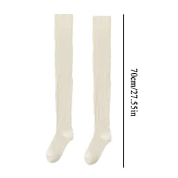 Black White Stockings Women Girls Thigh High Long Socks JK Japanese Leggings Summer Thin Loose Costumes Sweet Ballet Hosiery