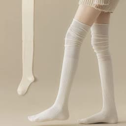 Black White Stockings Women Girls Thigh High Long Socks JK Japanese Leggings Summer Thin Loose Costumes Sweet Ballet Hosiery