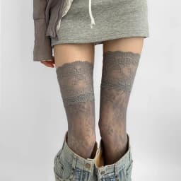 Black White Stockings Women Girls Thigh High Long Socks JK Japanese Leggings Summer Thin Loose Costumes Sweet Ballet Hosiery