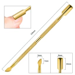 2-Ways Stainless Steel Cuticle Pusher Dead Skin Remover for Pedicure Manicure, Nail Care Cleaner Tool