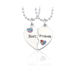 2pcs/set Splicing Necklace Necklace Heartbroken Pendant Necklace Men And Women Best Friends BFF Friendship Birthday Jewelry Gift