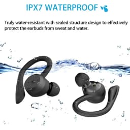 20 Hours Play Time Swimming Waterproof Bluetooth Earphone Dual Wear Style Sport Wireless Headset TWS IPX7 Earbuds Stereo