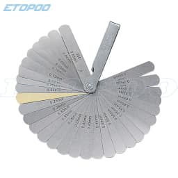0.04-0.88mm 32 Blades Feeler Gauge Metric Gap Filler Thickness Gage Measurment Tool 1-15mm Plug Feeler