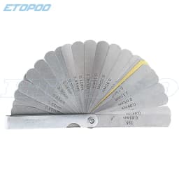 0.04-0.88mm 32 Blades Feeler Gauge Metric Gap Filler Thickness Gage Measurment Tool 1-15mm Plug Feeler