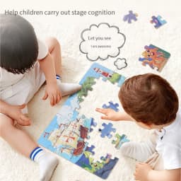 24PCS Kids Puzzle Cute Animal Undersea Cartoon Low Difficulty Drawing Small Challenge Educational Toys Gifts Kindergarten Toys