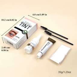 ICONSIGN Eyelashes and Eyebrow Tint Dye Eyebrow Dye Waterproof Long-lasting Eyebrow Brow Kit Semi Permanent Eyebrow Black Brown