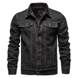 2026 New Autumn Men's Casual Workwear Jeans Jacket Loose Casual Versatile Youthful Male Solid Color Tops Dnim Mens Outwear