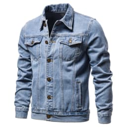 2026 New Autumn Men's Casual Workwear Jeans Jacket Loose Casual Versatile Youthful Male Solid Color Tops Dnim Mens Outwear