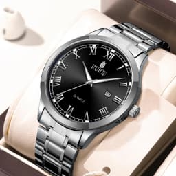 RUIGE Fashion Men's Watch Roman Scale Minimalist Men's Famous Watch Night Glow Waterproof Trendy Watch