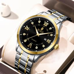 RUIGE Fashion Men's Watch Roman Scale Minimalist Men's Famous Watch Night Glow Waterproof Trendy Watch