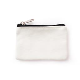 DIY Plain Canvas Cotton Bag Pure Zipper Coin Key Bag Money Pocket Women Men Hand-held Coin Purse Small Wallet Kid