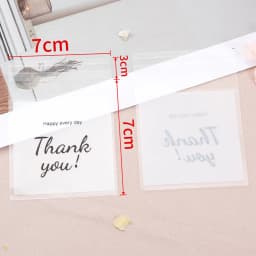 50-100pcs Thank You Gift Bags Candy Cookie Packaging Plastic Adhesive Pouch for Wedding Birthday Favors Small Business Supplies