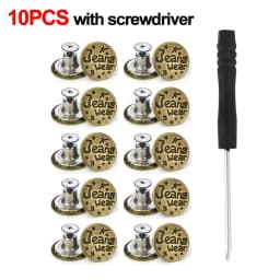 10Pcs/pack Jeans Waist Buttons 17mm Nail Free Adjustable Waist Extenders Buttons Detachable Clothing Pants Waist Buckle