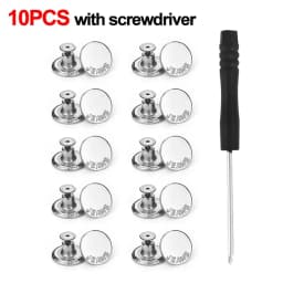10Pcs/pack Jeans Waist Buttons 17mm Nail Free Adjustable Waist Extenders Buttons Detachable Clothing Pants Waist Buckle