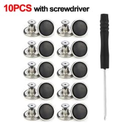 10Pcs/pack Jeans Waist Buttons 17mm Nail Free Adjustable Waist Extenders Buttons Detachable Clothing Pants Waist Buckle
