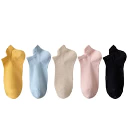 5 Pairs/Lot Socks women's Casual Breathable White Ankle Sock Summer Low Cut Thin Short No-Show Elastic Sox Calcetines