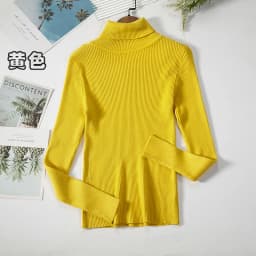 2026 Simple Women Turtleneck Sweater Winter Fashion Pullover Elastic Knit Ladies Jumper Casual Solid Black Female Basic Tops