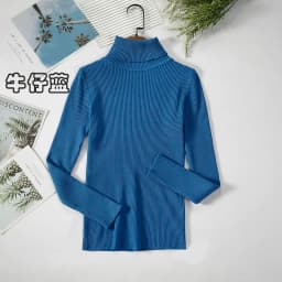 2026 Simple Women Turtleneck Sweater Winter Fashion Pullover Elastic Knit Ladies Jumper Casual Solid Black Female Basic Tops