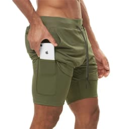 Summer Man Fitness Sport Shorts Men's Jogging Gym Bodybuilding Short Pants Breathable Training Sportswear double-deck Shorts Men