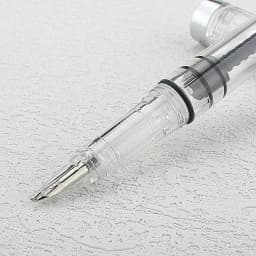 Lanbitou Transparent Fountain Pen Bent 1.0mm Hooded Nib Piston Filler Ink Pens for Writing School Office Supplies Stationery