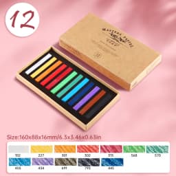 Marie's Soft Chalk Pastels,12/24/36/48 Colors,Drawing Stick for Artist,Professional,Pigment Painting Pen Tool,Powder Color Pens