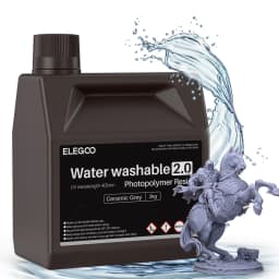 ELEGOO Water Washable 3D Printer Resin LCD UV-Curing Resin 405nm Standard Photopolymer Resin for LCD 3D Printing 1000g