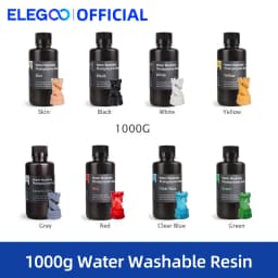 ELEGOO Water Washable 3D Printer Resin LCD UV-Curing Resin 405nm Standard Photopolymer Resin for LCD 3D Printing 1000g