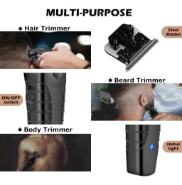 Kemei 2299 Professional Men's Hair/Beard Trimmer with Zero Gap Hair Clipper and T-Shaped Blade, Cordless Charging