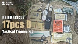 Rhino Rescue Trauma Kit,Combat Survival Gear Medical Kit,Tactical for Emergency First Aid, IFAK Refill Supplies
