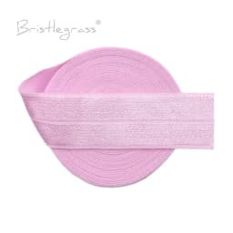 BRISTLEGRASS 2 5 10 50 100 Yard 1" 25mm Solid Shiny Fold Over Elastics Spandex Satin Bands Tape Headband Tutu Dress Sewing Trim