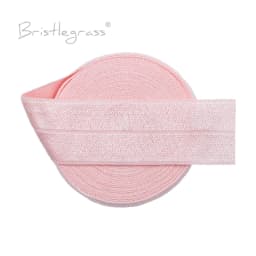 BRISTLEGRASS 2 5 10 50 100 Yard 1" 25mm Solid Shiny Fold Over Elastics Spandex Satin Bands Tape Headband Tutu Dress Sewing Trim