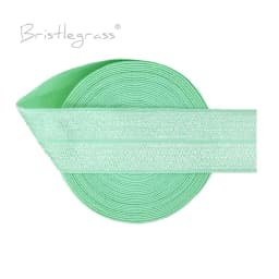 BRISTLEGRASS 2 5 10 50 100 Yard 1" 25mm Solid Shiny Fold Over Elastics Spandex Satin Bands Tape Headband Tutu Dress Sewing Trim