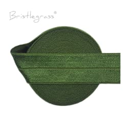 BRISTLEGRASS 2 5 10 50 100 Yard 1" 25mm Solid Shiny Fold Over Elastics Spandex Satin Bands Tape Headband Tutu Dress Sewing Trim