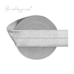 BRISTLEGRASS 2 5 10 50 100 Yard 1" 25mm Solid Shiny Fold Over Elastics Spandex Satin Bands Tape Headband Tutu Dress Sewing Trim