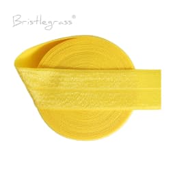 BRISTLEGRASS 2 5 10 50 100 Yard 1" 25mm Solid Shiny Fold Over Elastics Spandex Satin Bands Tape Headband Tutu Dress Sewing Trim