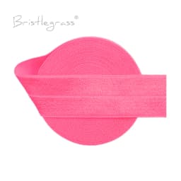 BRISTLEGRASS 2 5 10 50 100 Yard 1" 25mm Solid Shiny Fold Over Elastics Spandex Satin Bands Tape Headband Tutu Dress Sewing Trim