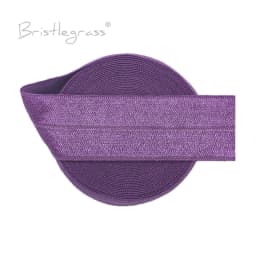 BRISTLEGRASS 2 5 10 50 100 Yard 1" 25mm Solid Shiny Fold Over Elastics Spandex Satin Bands Tape Headband Tutu Dress Sewing Trim