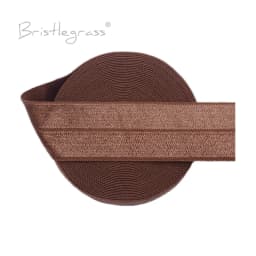 BRISTLEGRASS 2 5 10 50 100 Yard 1" 25mm Solid Shiny Fold Over Elastics Spandex Satin Bands Tape Headband Tutu Dress Sewing Trim