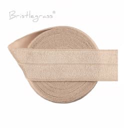 BRISTLEGRASS 2 5 10 50 100 Yard 1" 25mm Solid Shiny Fold Over Elastics Spandex Satin Bands Tape Headband Tutu Dress Sewing Trim