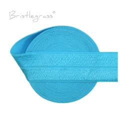 BRISTLEGRASS 2 5 10 50 100 Yard 1" 25mm Solid Shiny Fold Over Elastics Spandex Satin Bands Tape Headband Tutu Dress Sewing Trim