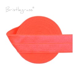 BRISTLEGRASS 2 5 10 50 100 Yard 1" 25mm Solid Shiny Fold Over Elastics Spandex Satin Bands Tape Headband Tutu Dress Sewing Trim