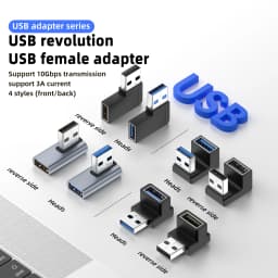 90 Degree USB 3.0 Male to Female Right Angle Extension Adapter USB Upward Elbow Adapter 10Gbps For Laptop PC Connector Converte