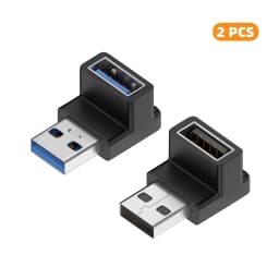 90 Degree USB 3.0 Male to Female Right Angle Extension Adapter USB Upward Elbow Adapter 10Gbps For Laptop PC Connector Converte