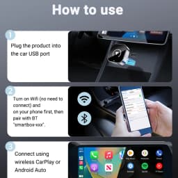 New Super Mini Carplay AI Box Wired to Wireless CarPlay&Android Auto 2in1 Box 5GHz WiFi5 for 99% Original Wired CarPlay/Auto Car